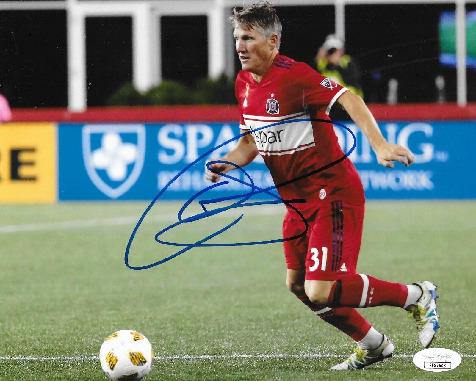 Bastian Schweinsteiger Germany Bayern signed Chicago Fire 8x10 Photo Poster painting MLS 2 JSA