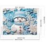 >SALE<5D DIY Partial Special Shaped Drill Diamond Painting Snowman-Blue Decor 40x50cm