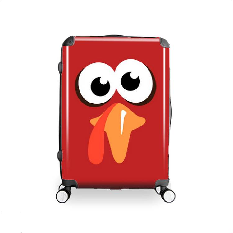 Silly Turkey Face, Thanksgiving Hardside Luggage