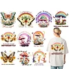 (US Only)50pcs Butterfly Heat Transfer Vinyl Patch Stickers for T-Shirt Iron On Stickers