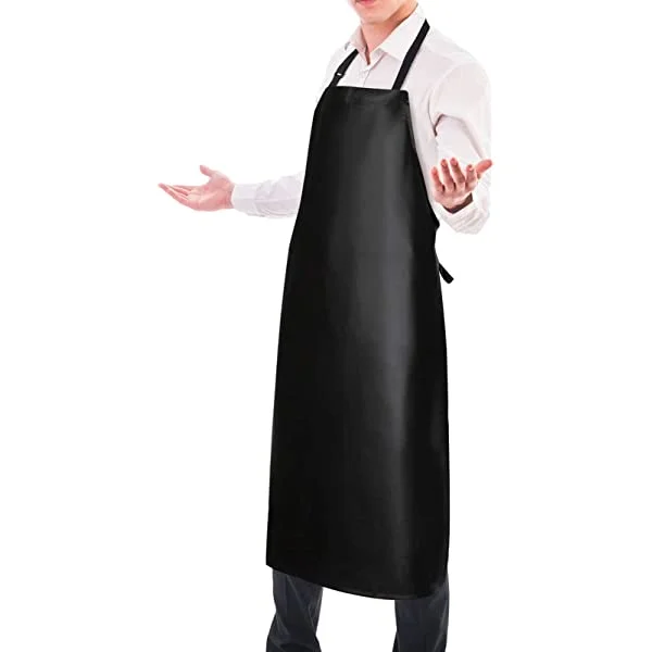 Waterproof rubber vinyl apronApron clothes durable extra long black with adjustable apron apron | 168DEAL