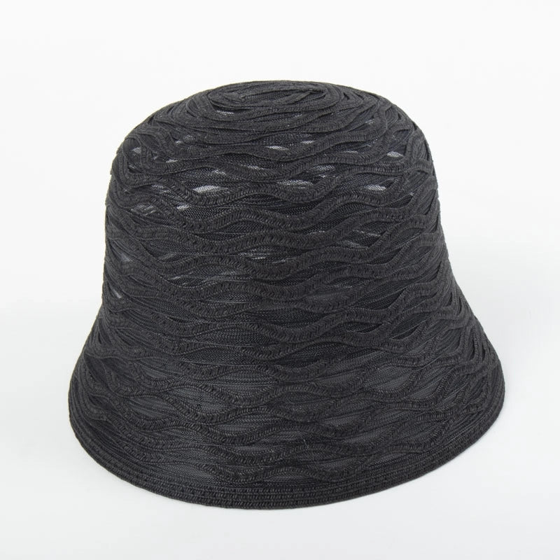 Women’s Vacation Minimalist Waves Wide Eaves Bucket Hat