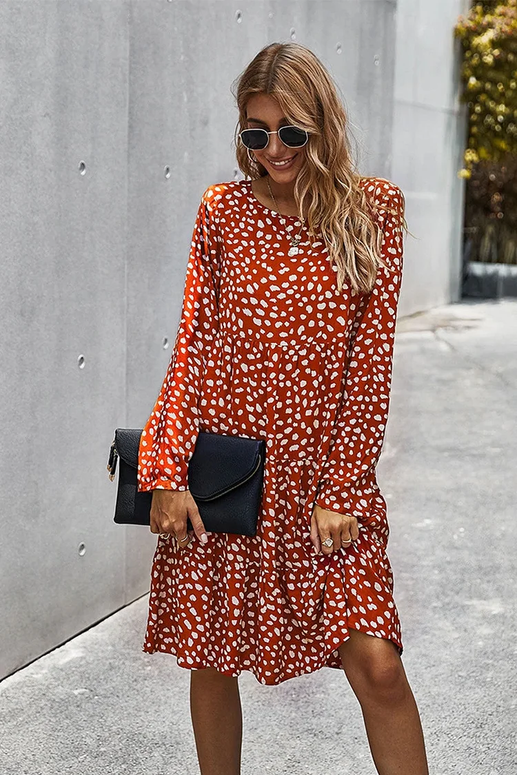 Luditu Midi Dress, Ellie Red Brick
