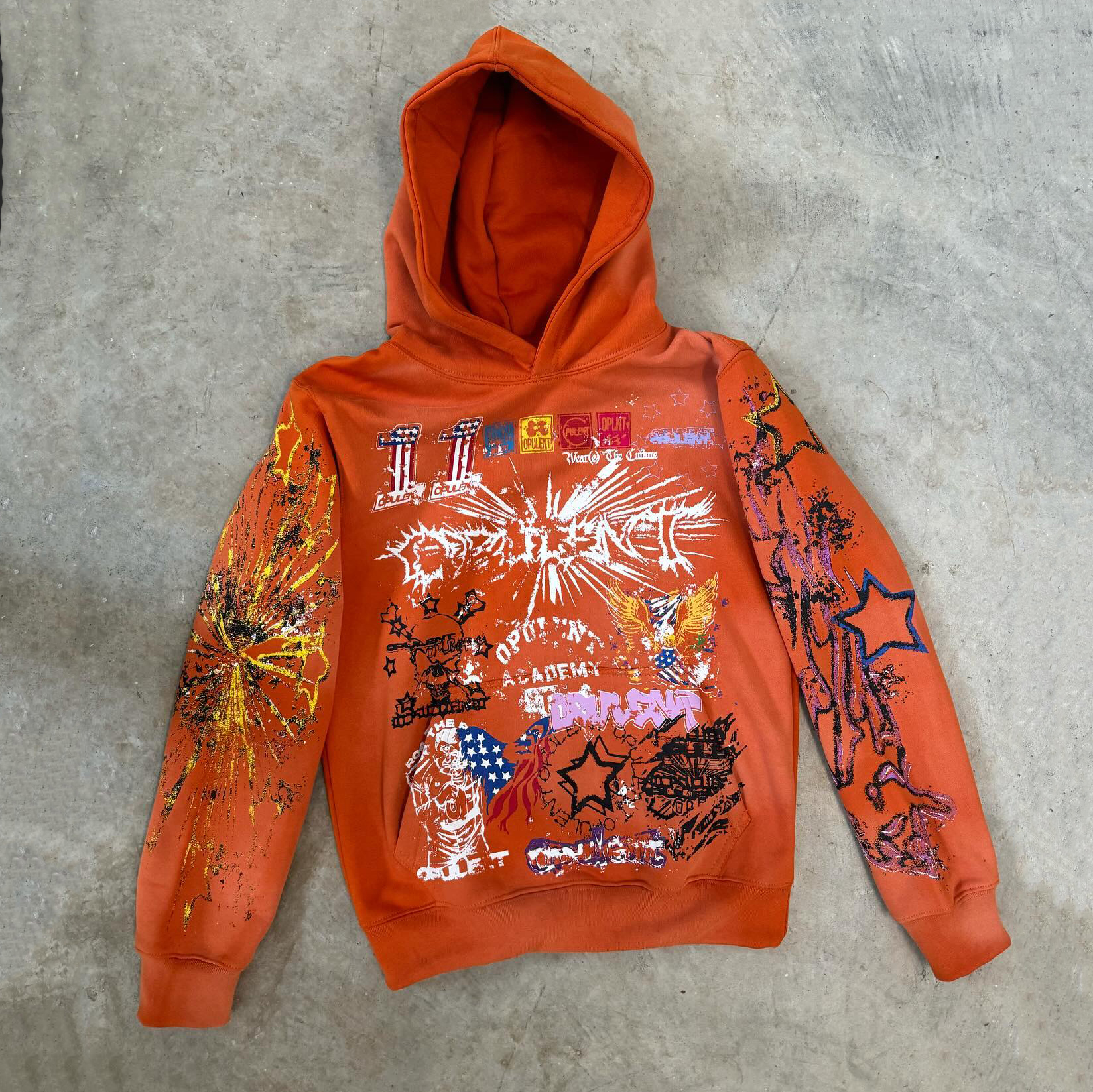 Cross casual street retro hoodie