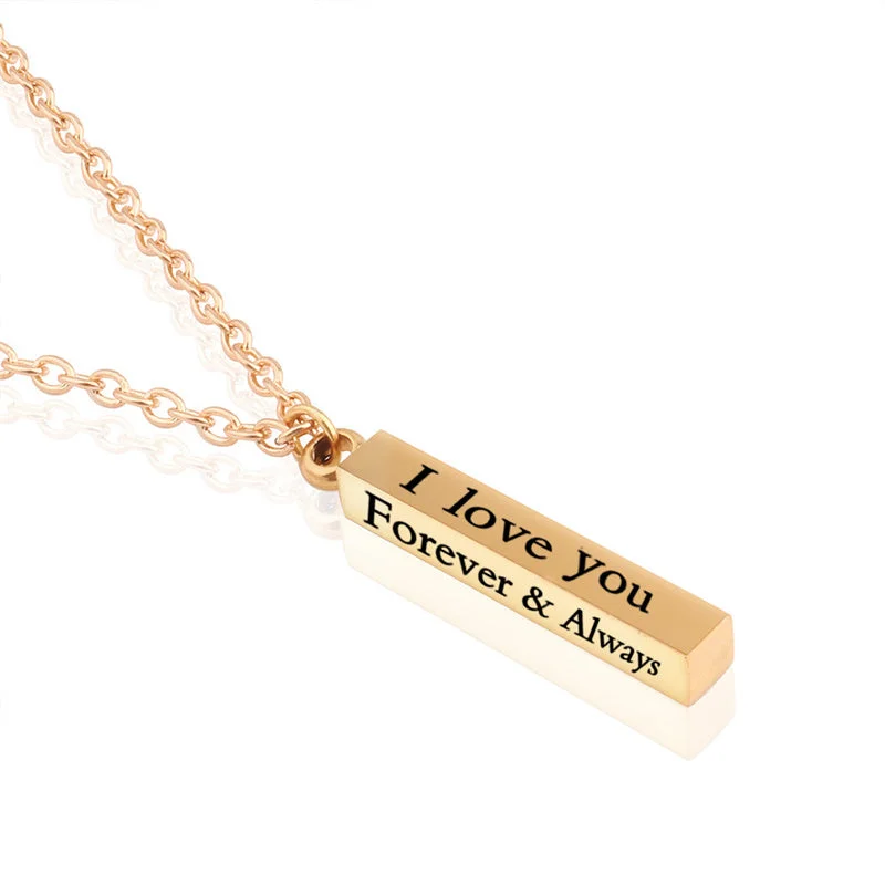 I love you pillar necklace（Free Shipping）