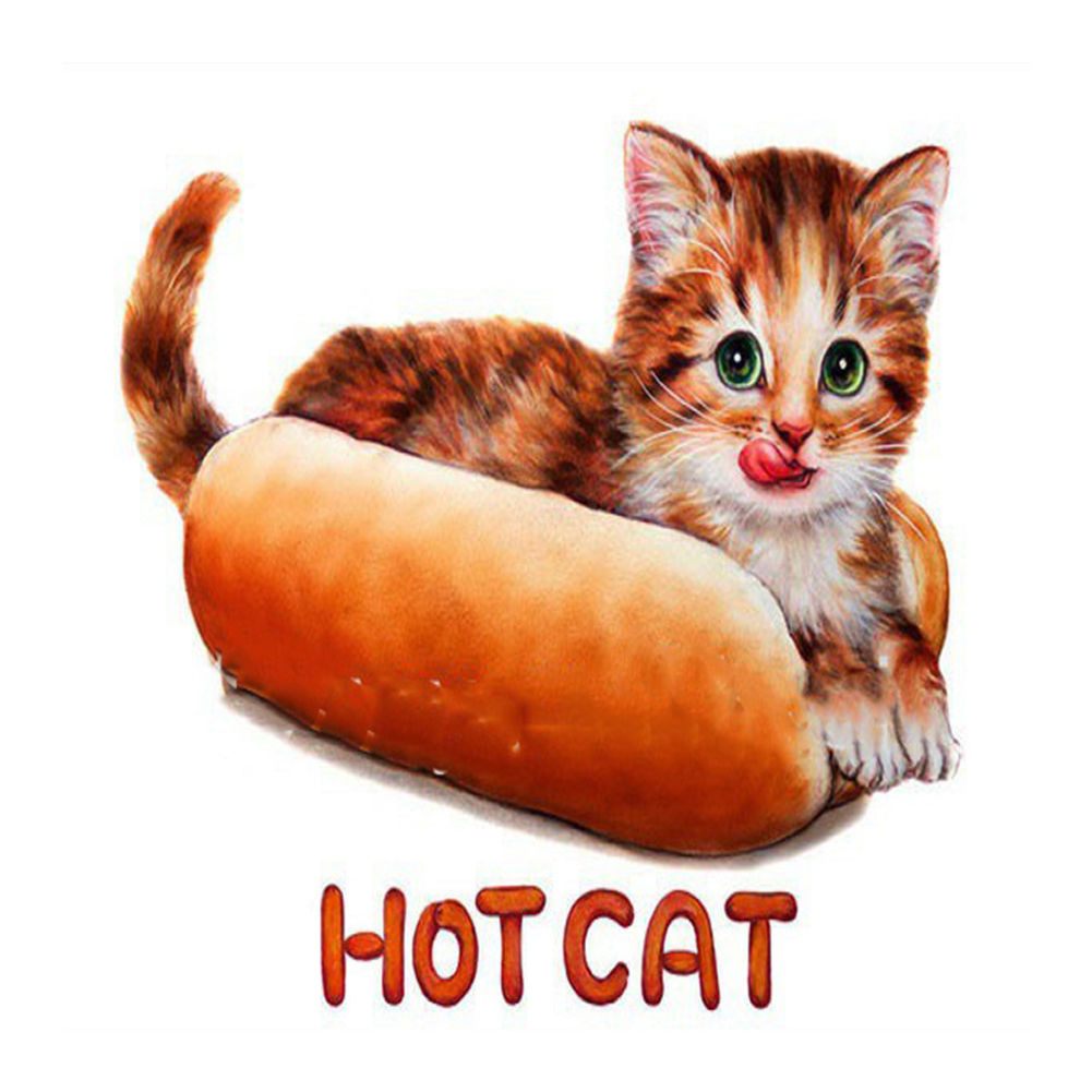 

30*30CM - Round Drill Diamond Painting - Hot Cat, 501 Original