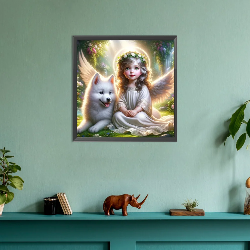 Diamond Painting - Full Round Drill - Wolf Angel(Canvas|30*30cm)