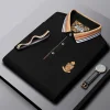 Men's High-end Mulberry Silk Loose Business Casual POLO Shirt