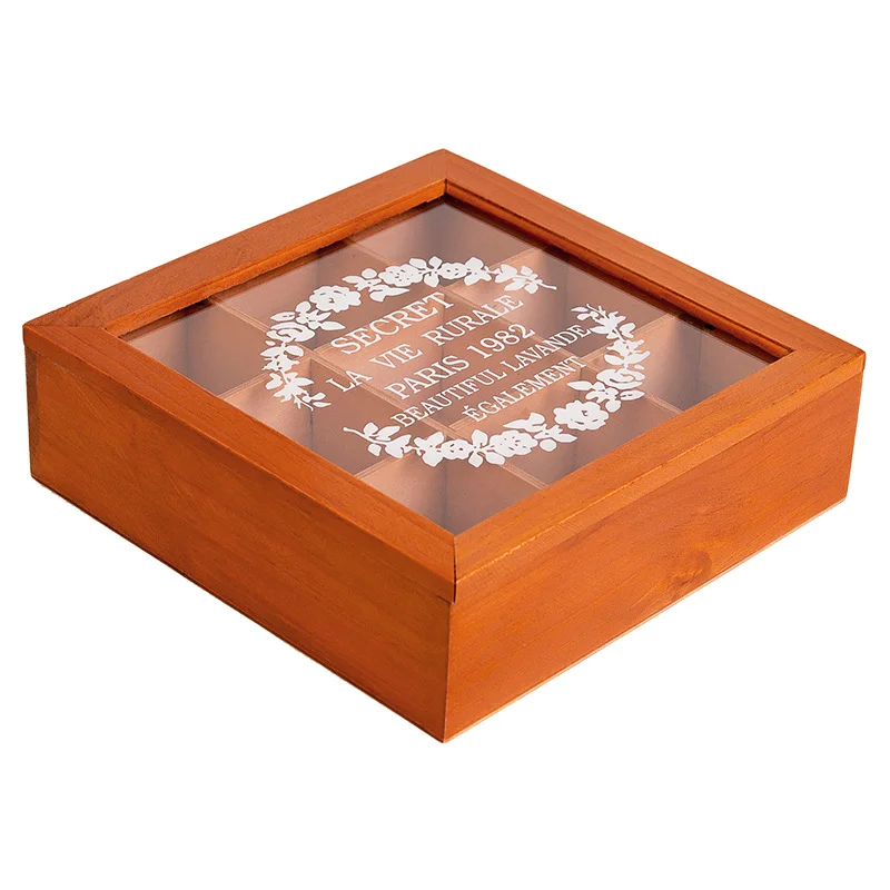 Athvotar Retro Wooden Boxes With Covers, Groceries, Dustproof Storage Boxes, Hand-Made Jewelry Display Cabinets, Cosmetic Grid Trays.