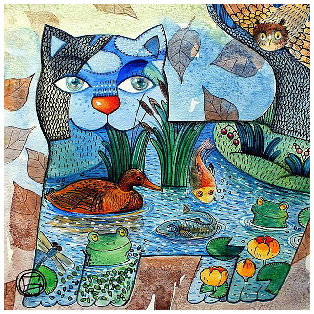 

Mystery Of Cat-Round Drill Diamond Painting-40*40CM, 501 Original