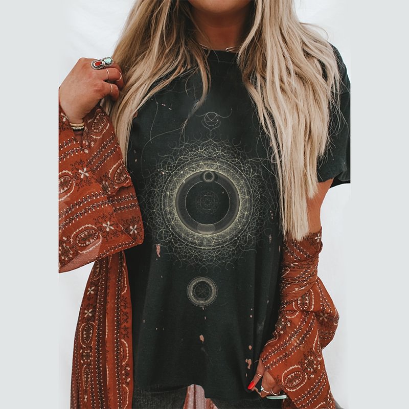   Vintage creative print designer t-shirt - Neojana