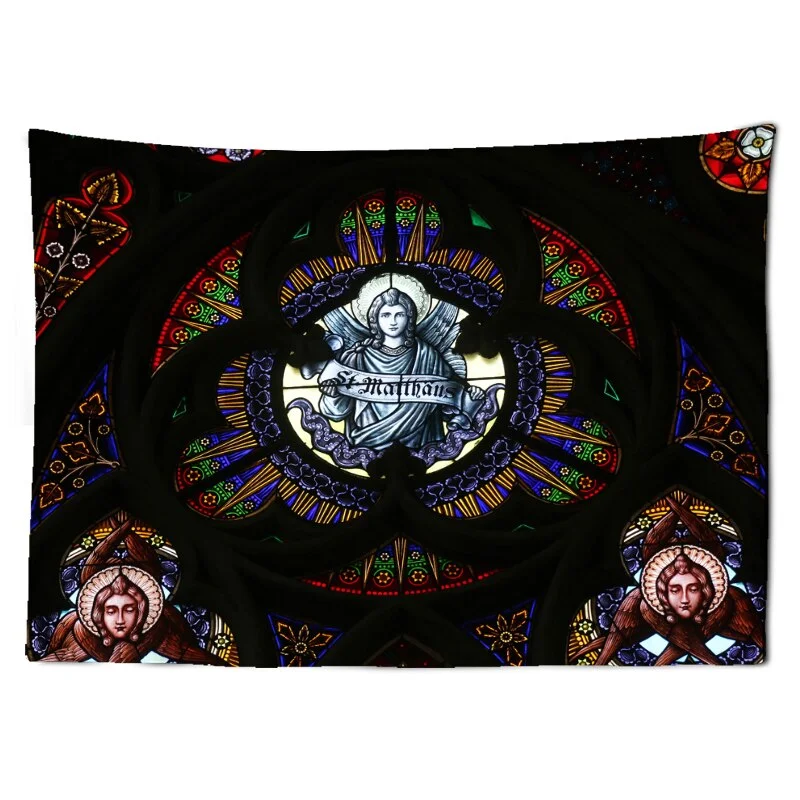 Christ Jesus Tapestry Wall Hanging Artistic Polyester Fabric Cottage Dorm Wall Art Home Decoration Brown Wall Decoration