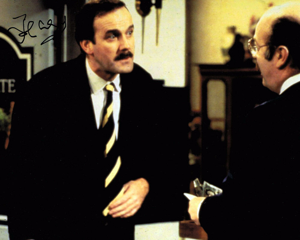 John Cleese as Basil Fawlty Towers SIGNED Autograph 10x8 Photo Poster painting AFTAL COA Manuel