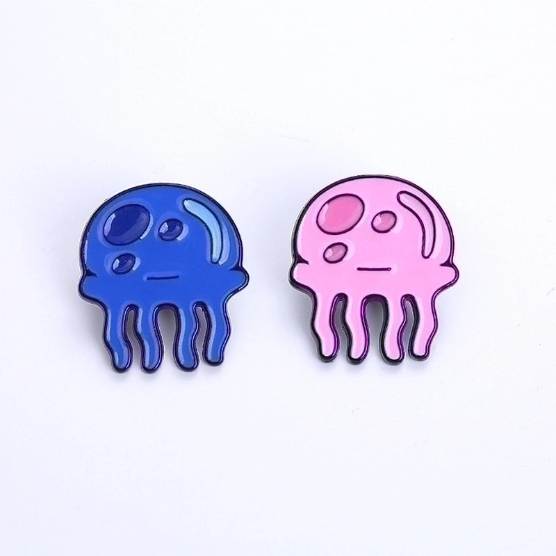 Cartoon Style Pin Jellyfish Alloy Enamel Women’s Brooches