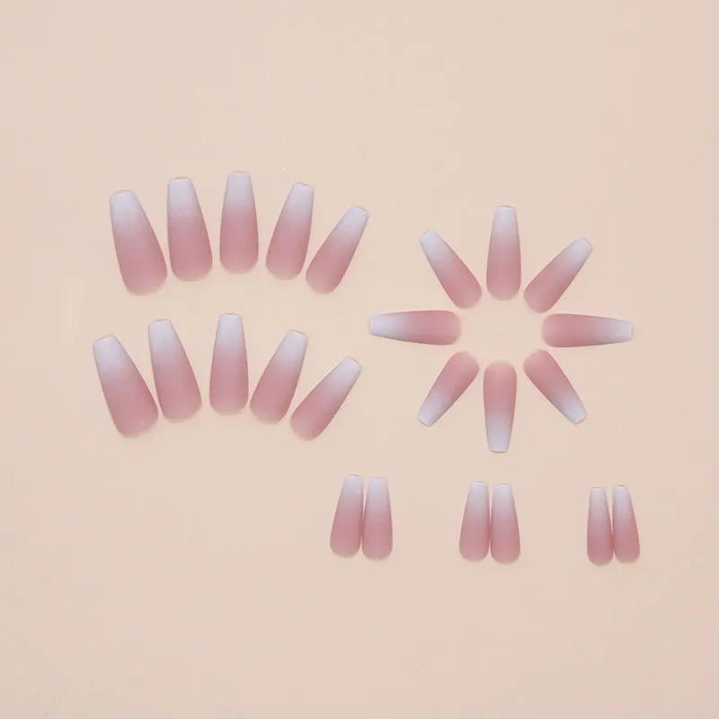 Churchf Churchf Nails Solid Color Wear Nail Scrub Gradient Removable Beauty Nail Piece Simple Nail Patch 24 Pieces