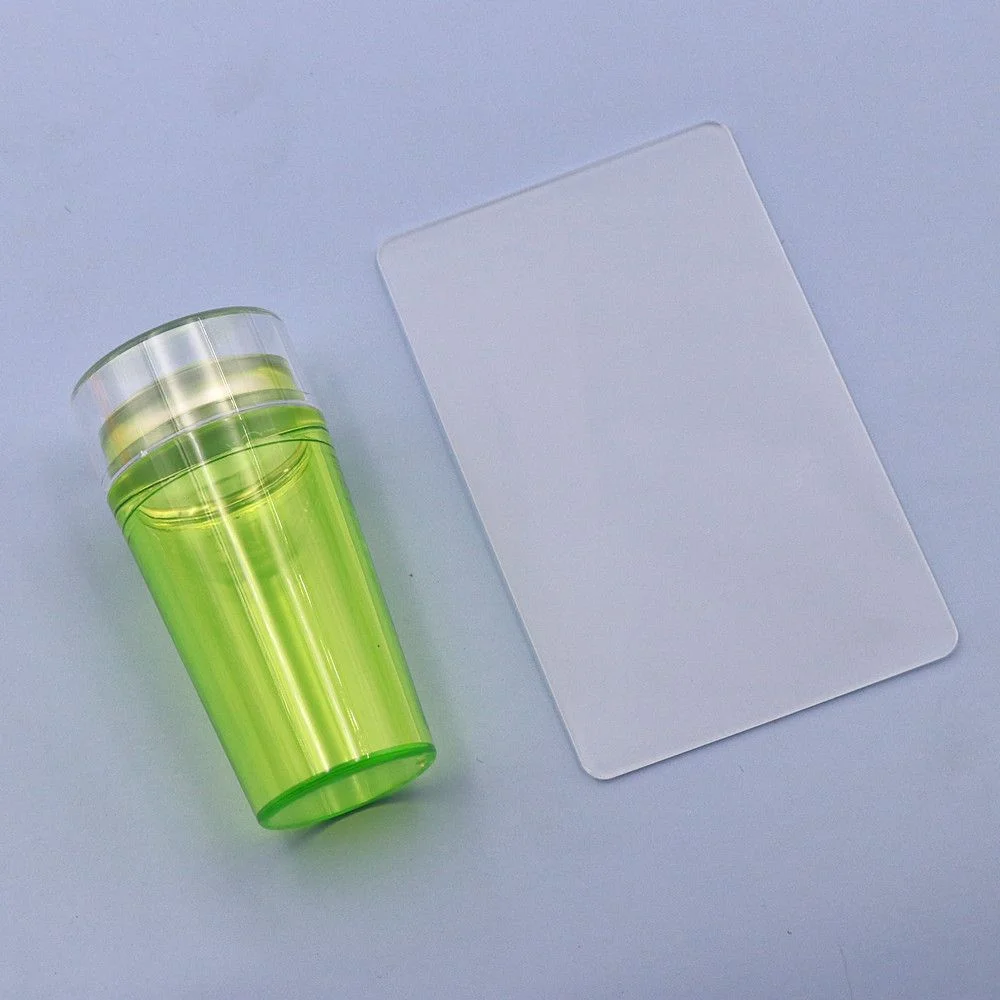 New Nail Stamper Set Jelly Head With Scraper Nail Art Template Print Silicone Stamping Plate Tools Manicure Accessories