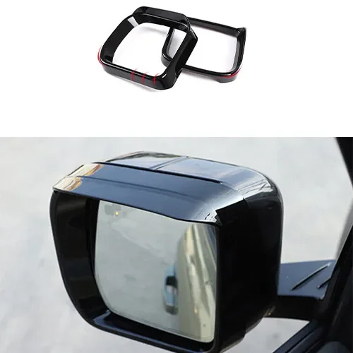 Dronehint Eyebrow Trim Rear View Mirror Rain 2020-2022 For Land Rover Defender Gloss Black (For: Land Rover) Parts