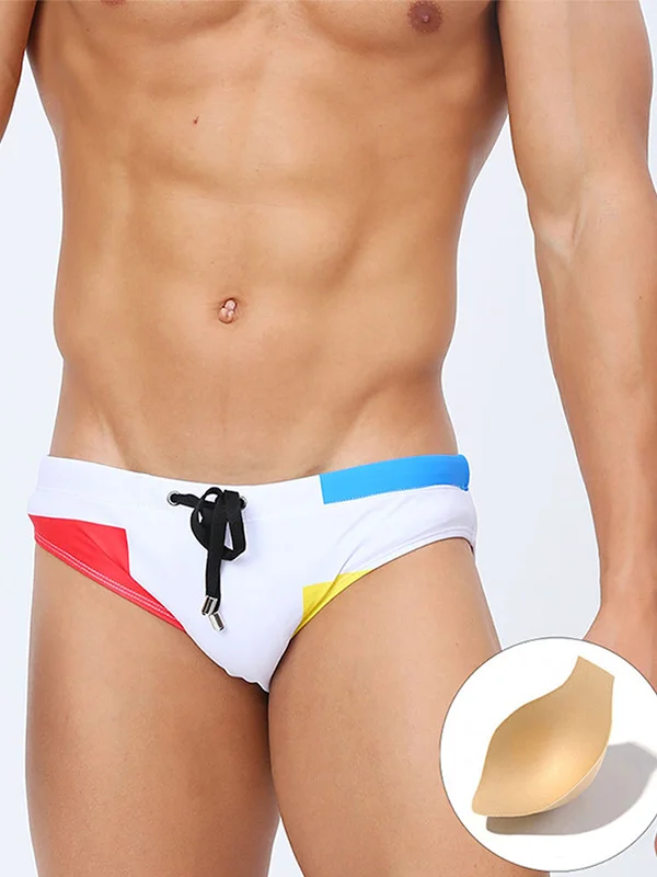 Printed Color Clash With Cups Trunks