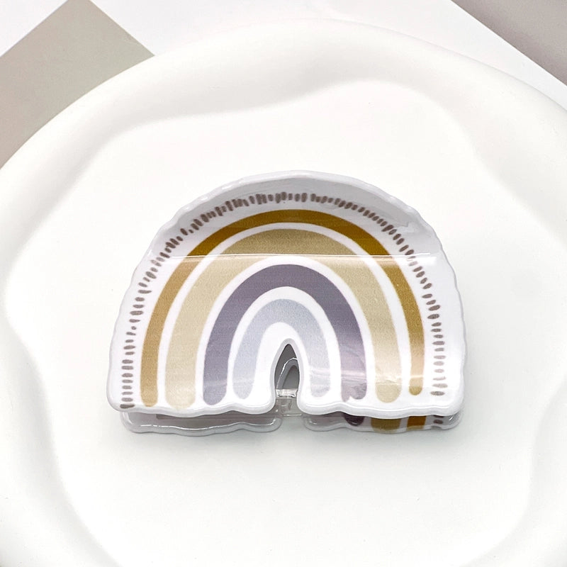 Minimalist Artistic Women’s Rainbow Car Flower Arylic Hair Claws