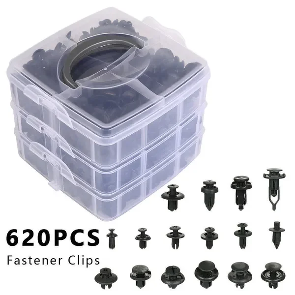 New 620 Pcs Auto Fastener Clip Car Retainer Kit Door Trim Panel Clips for Lada Honda Audi Benz Buick VW Skoda Mazda Ford