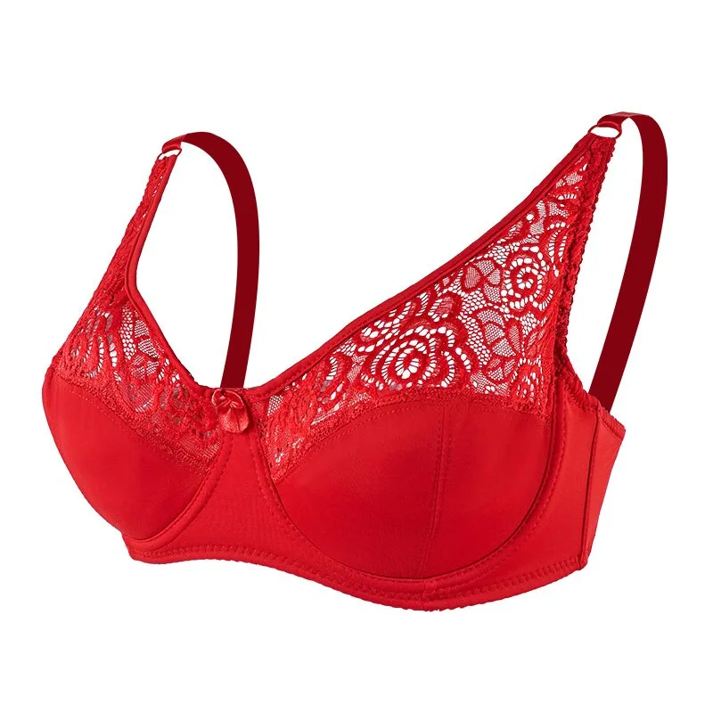 Womens Lace Bras Thin Sexy Bralette Deep V Lace Brassier Sexy Lingerie Tops Plus Size C D Cup Underwire Bra Female Underwear