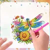 6PCS 2D Flat Dragonfly DIY Diamond Art Refrigerator Magnet Sticker for Decor