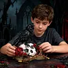 Gothic Floral Flower Model Set Eye-Catching Table Centerpiece Horror Skeleton Bouquet Building Set for Adults Kids Holiday Birthday Gift (Crow)