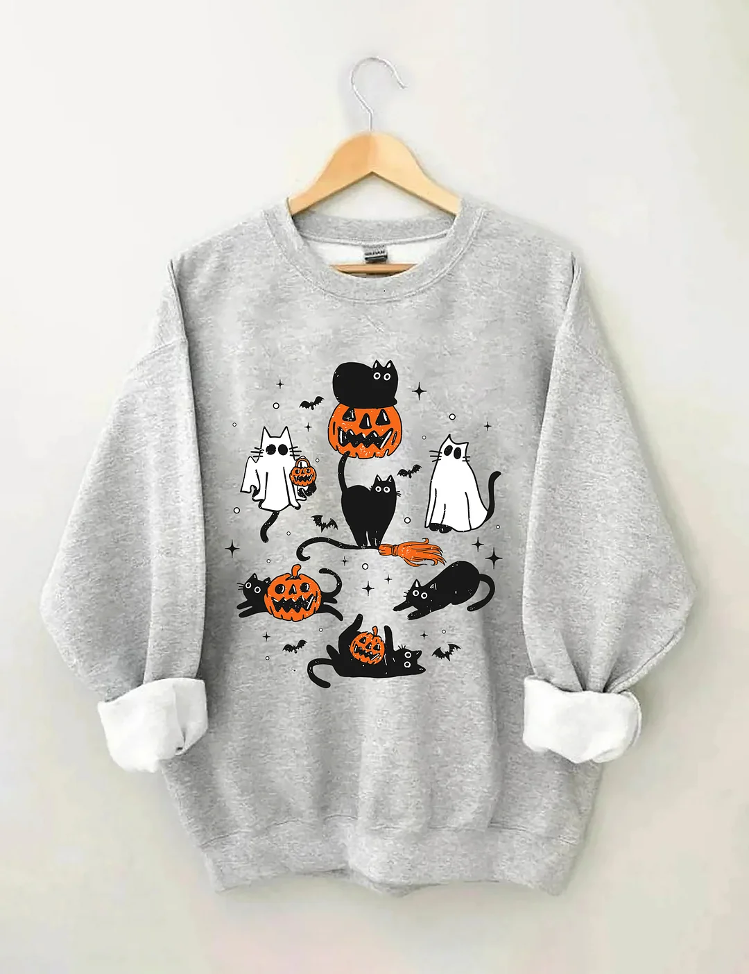 Halloween Ghost Cats Sweatshirt
