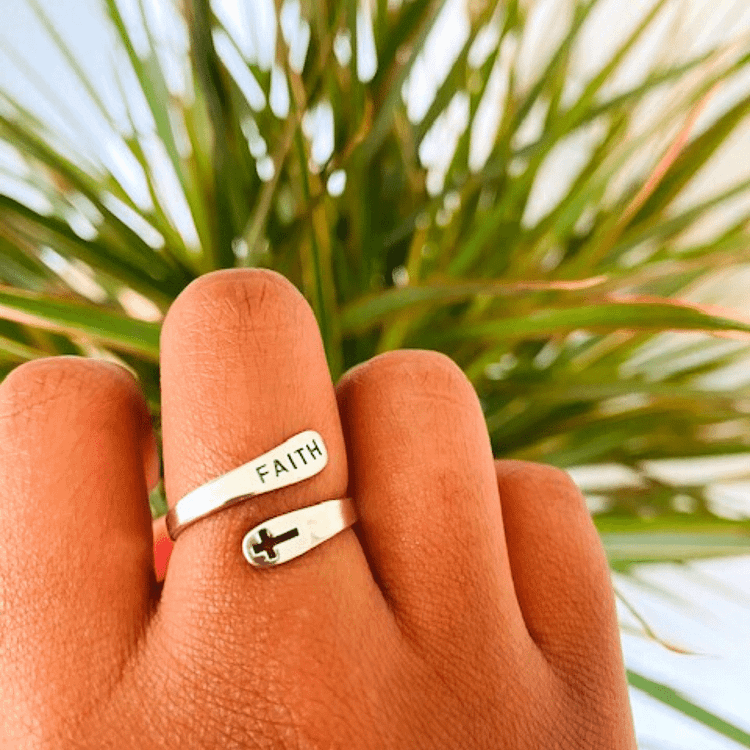 Tinyname® Faith Ring Exquisite Silver Ring