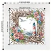 5D DIY Partial Special Shaped Drill Diamond Painting With Frame Kit Lighthouse 19.2x19.2cm