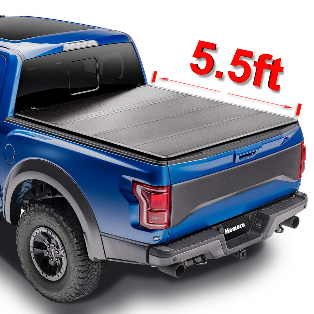 For 2004-2014 F-150 5.5ft Truck Bed Cover | Mamoru Hard Quad-Fold ...