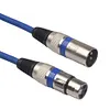 5pcs 3Pin XLR Cable Male to Female M/F Foil+Braided Shielded Audio Cable