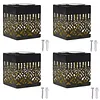 Solar Powered Deck Step Stair Lights Mandalas Theme Waterproof Fence Light Decorative Mandalas Lights for Garden Post Patio Backyard Yard Decor