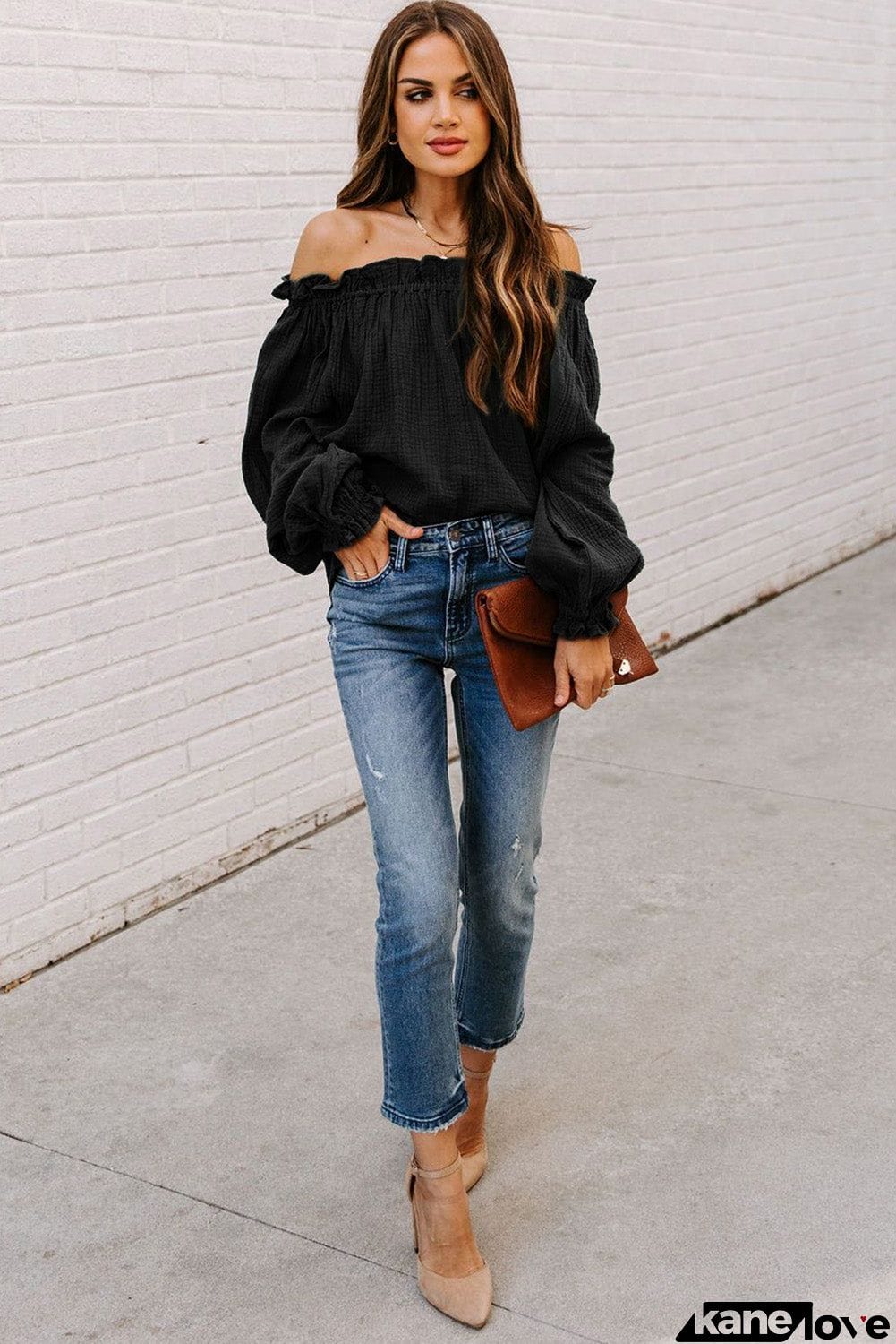 Off-the-shoulder Ruffle Top