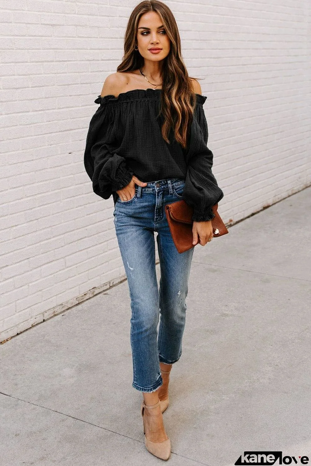 Off-the-shoulder Ruffle Top