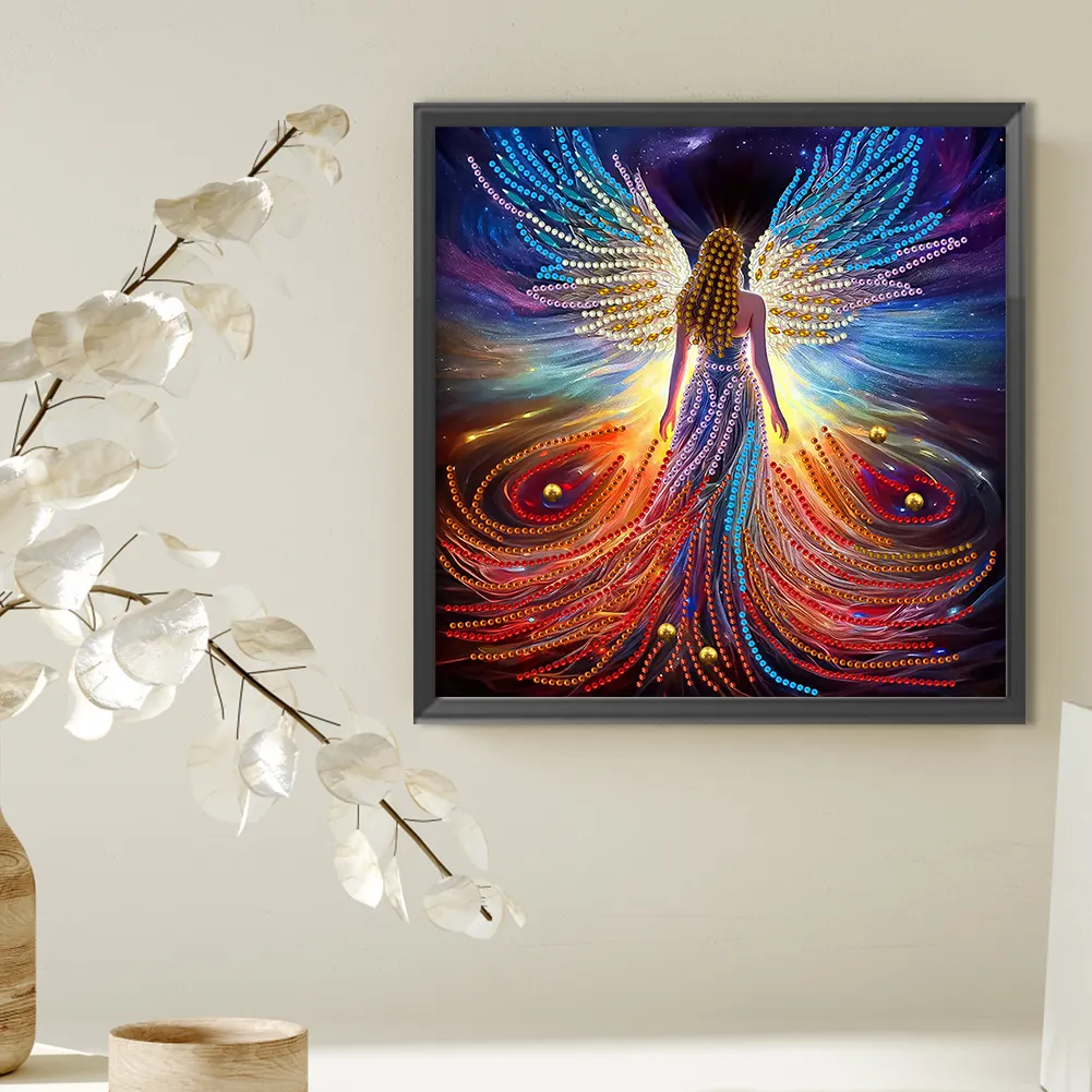 Diamond Painting - Partial Special Shaped Drill - Winged Angel(Canvas|30*30cm)