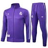 25/26 Real Madrid Purple long zipper Training Jacket Set