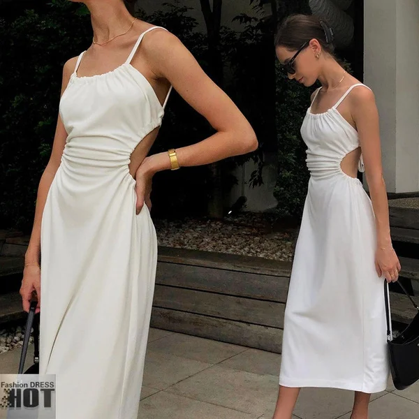 HODMEXI Celebrity Sexy Party Prom Elegant Dresses Women Summer Long Maxi Dresses Casual Backless Dress