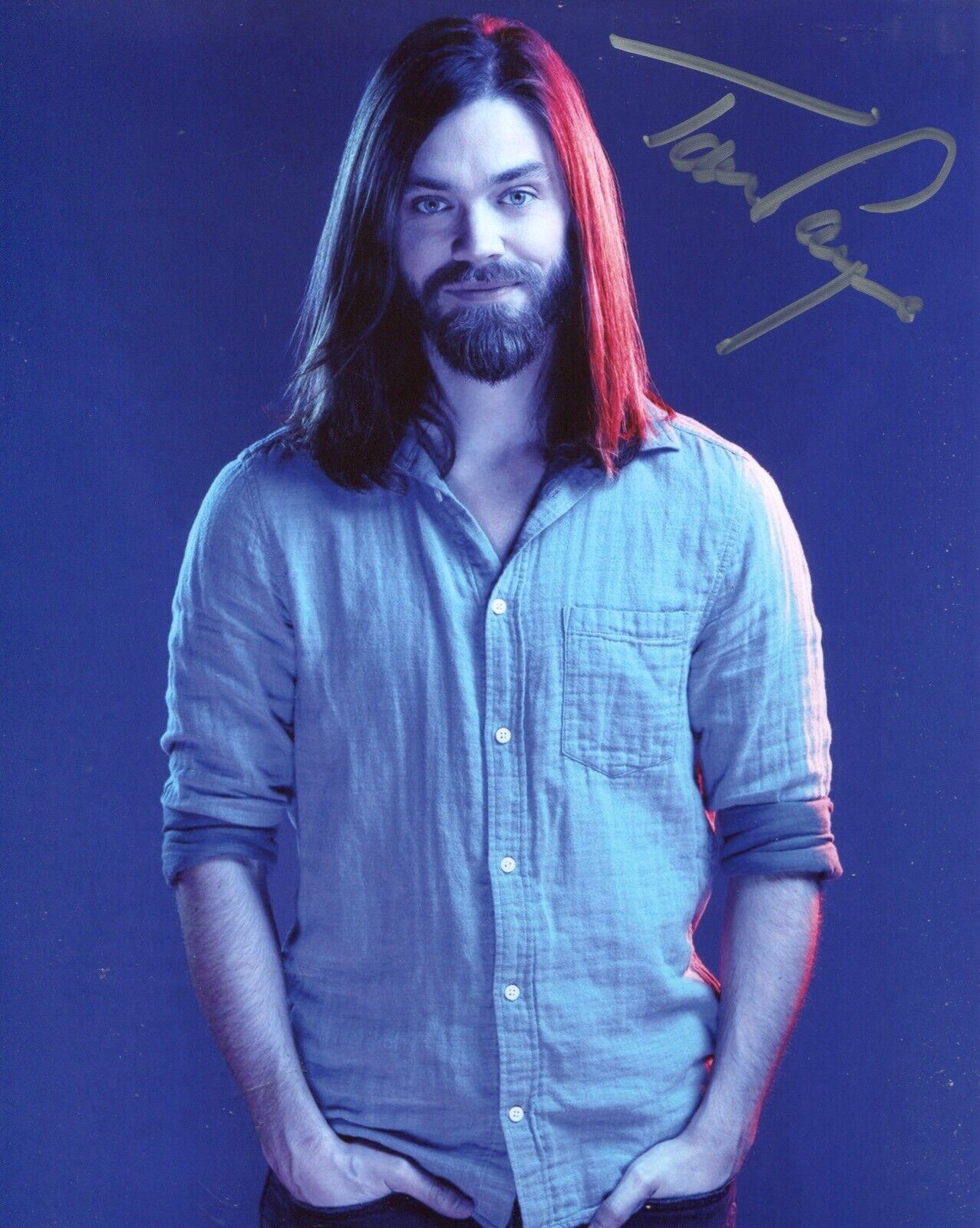 The Walking Dead actor Tom Payne signed 8x10 Photo Poster painting