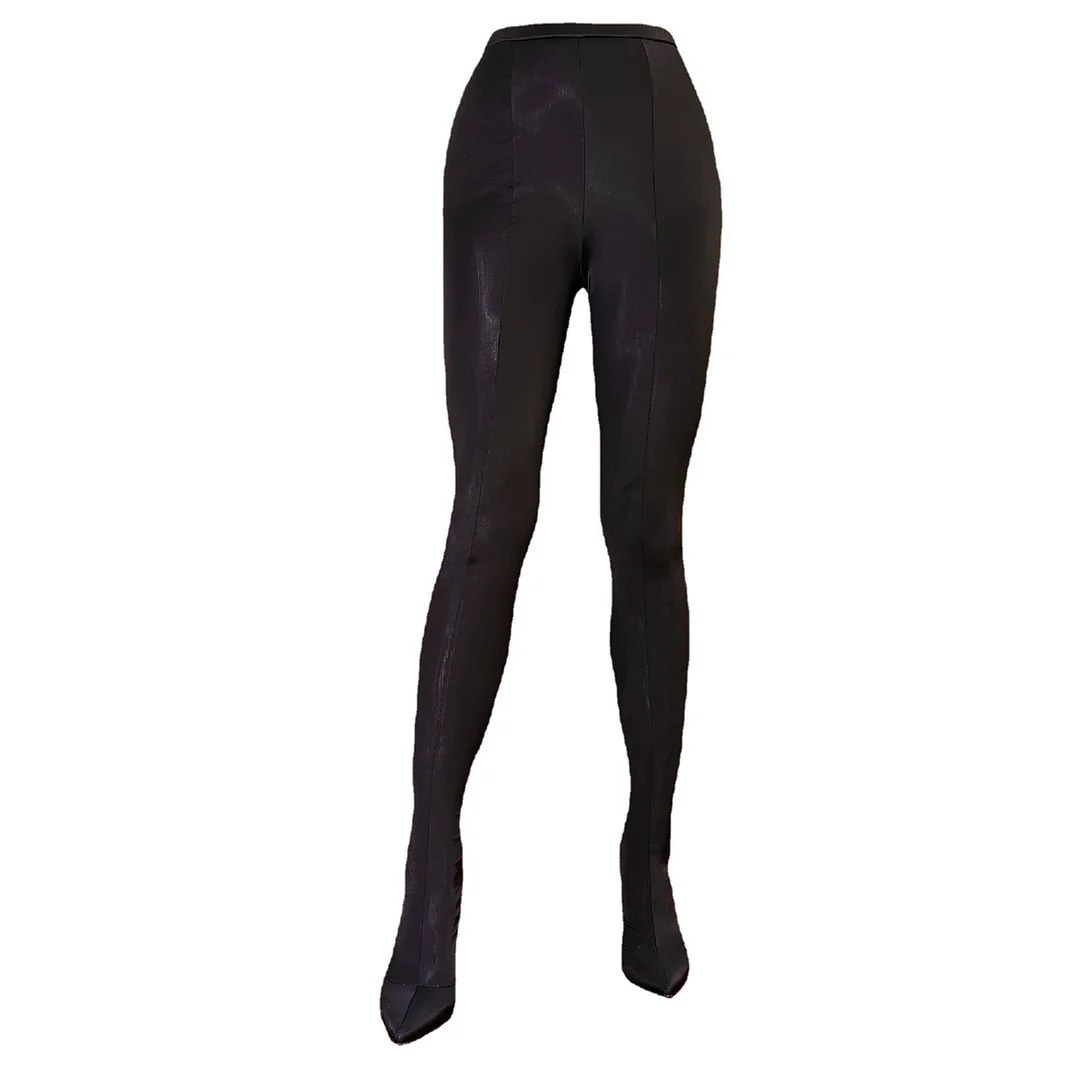 Women's Sexy Elastic Catwalk Jumpsuit Boots Long Pants Boots Novameme