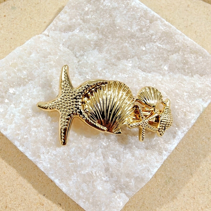 Women’s Minimalist Classic Style Solid Color Alloy Plating Hair Claws