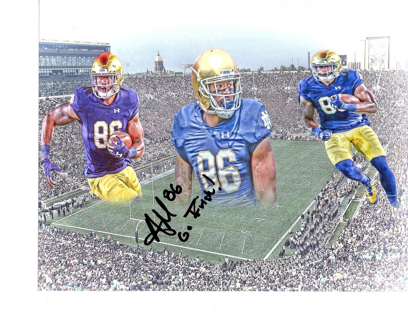 Alize Mack Notre Dame Irish hand signed autographed 8x10 football Photo Poster painting ND c