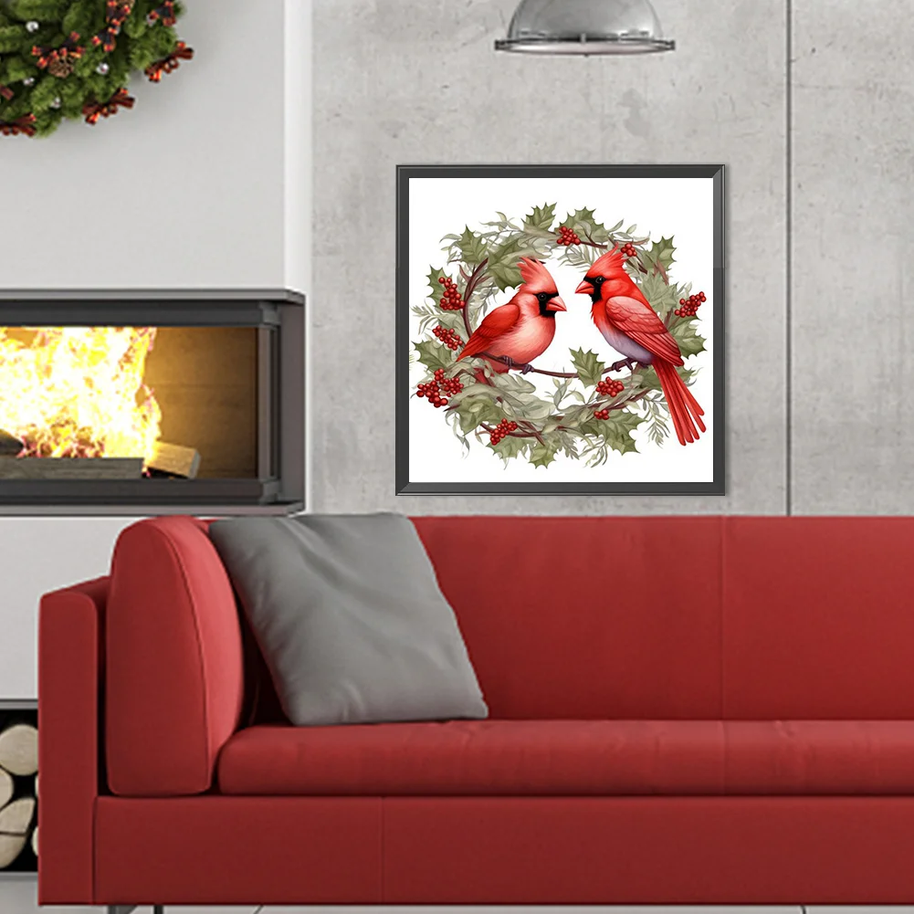 Diamond Painting - Full Round Drill - Nordic Cardinal(Canvas|40*40cm)