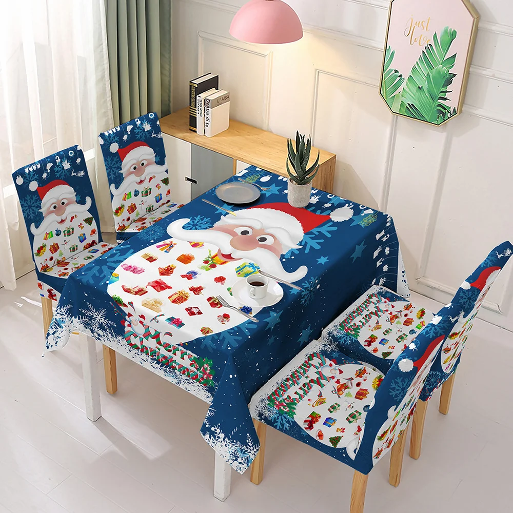 Christmas tablecloth and chair set
