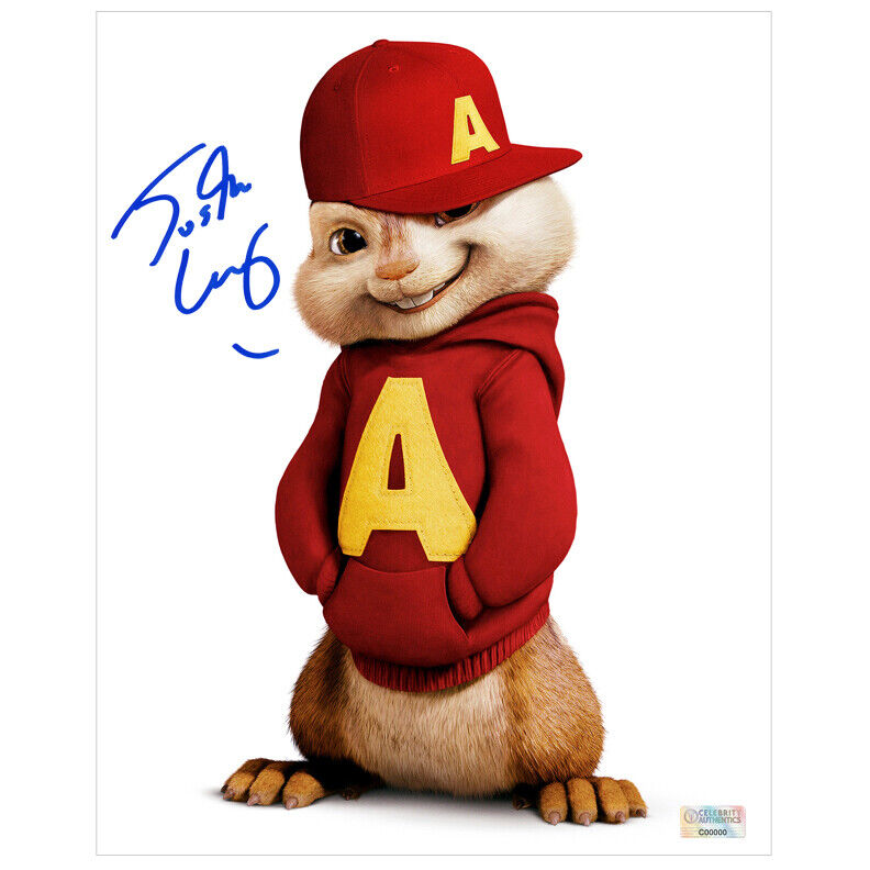 Justin Long Autographed Alvin and the Chipmunks 8x10 Photo Poster painting