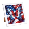 Butterfly Flower 5D DIY Partial Special Shaped Drill Diamond Painting With Frame Kit 17.2x17.2cm