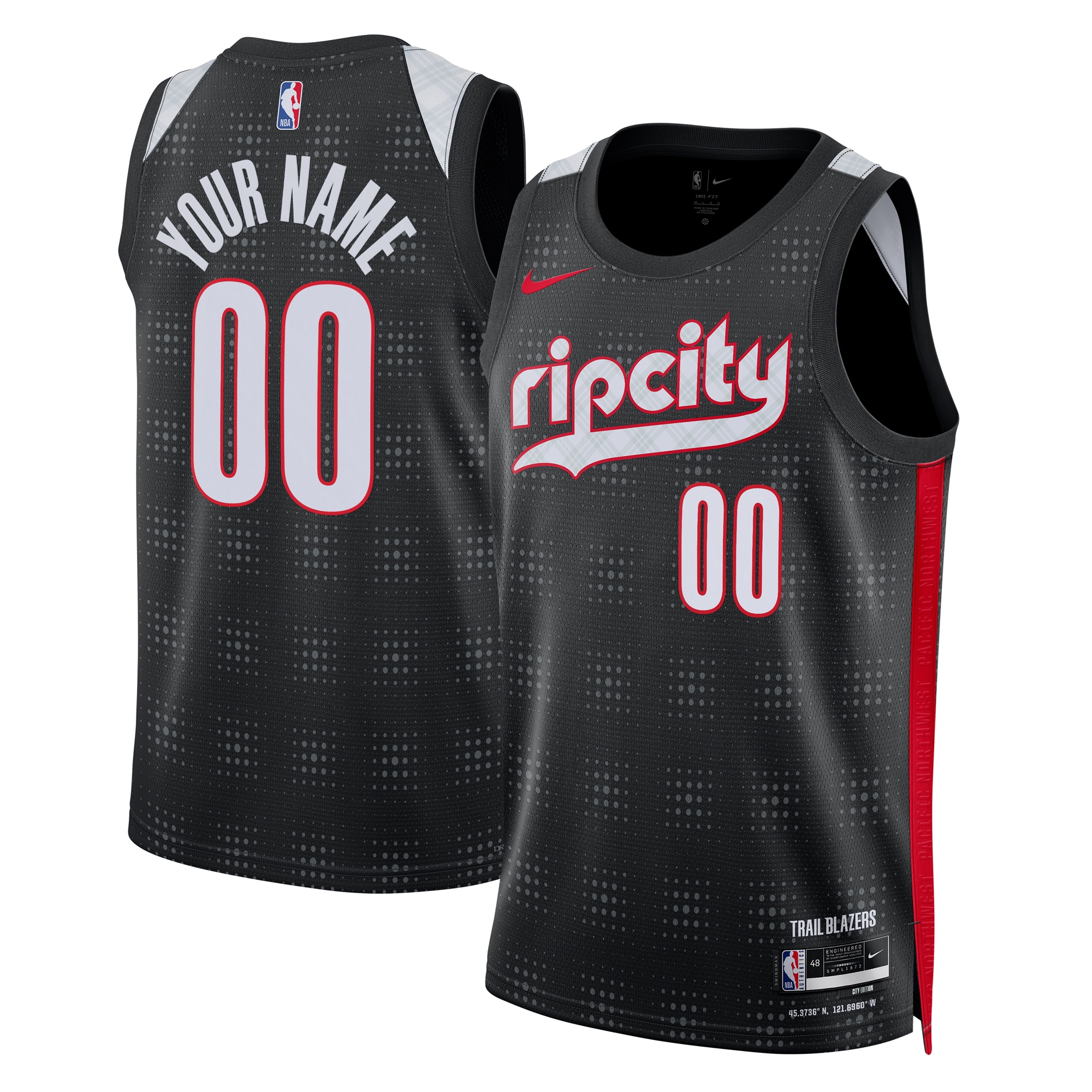 Unisex Portland Trail Blazers Black 2024/25 Custom Swingman Jersey - City Edition mysite