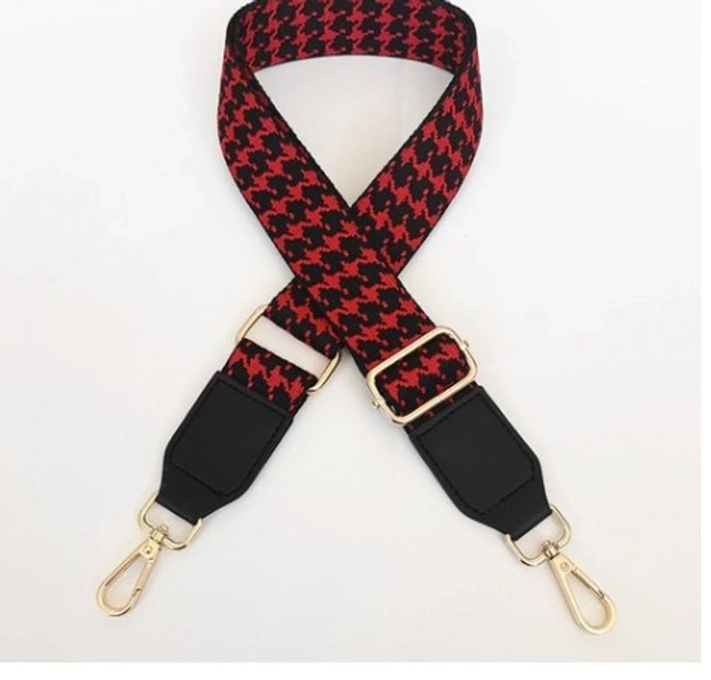 Houndstooth Shoulder Bag Accessory Strap Adjustable Wide Shoulder Strap Single Shoulder Crossbody Stylish Bag Accessories Color Package Strap