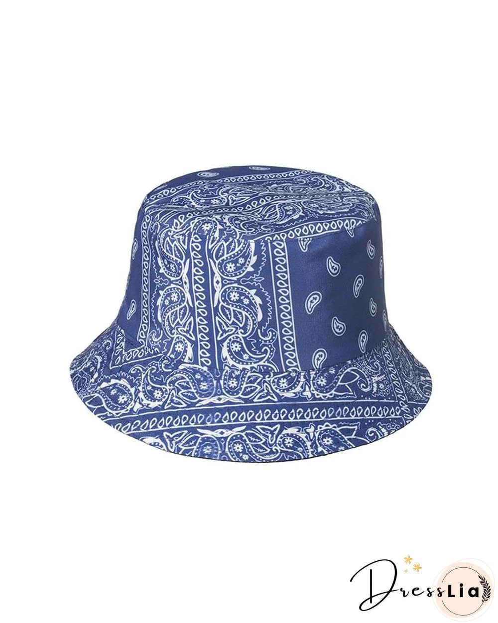 Paisley Print Bucket Hat Outdoor Sun UV Protection Casual Fishing Cap