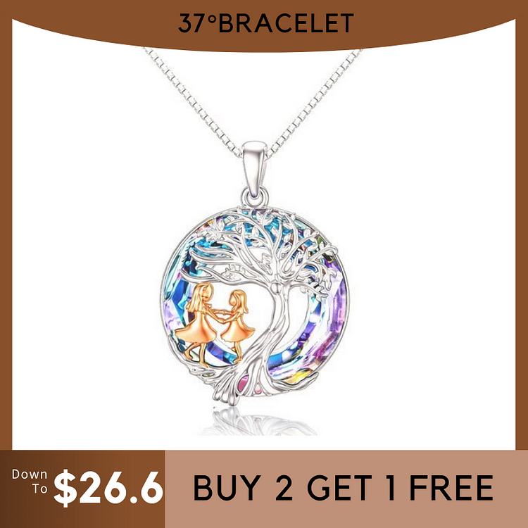 For Daughter - S925 Remember I'll Always be with You Crystal Life Tree Necklace